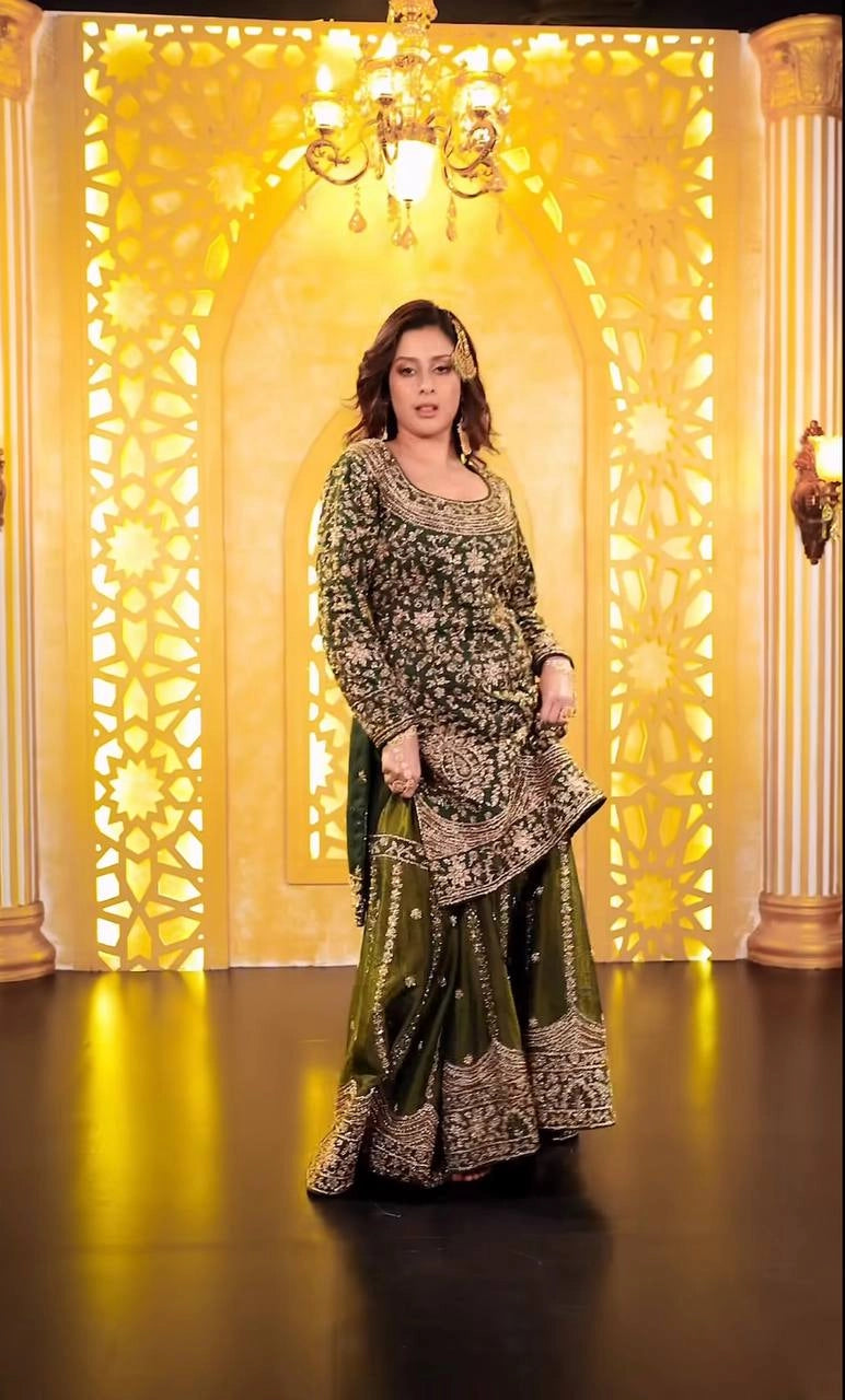 PREMIUM HEAVY EMBROIDERED SHARARA SUIT WITH DUPATTA | FESTIVE & WEDDING WEAR | GEELAN FASHION SURAT