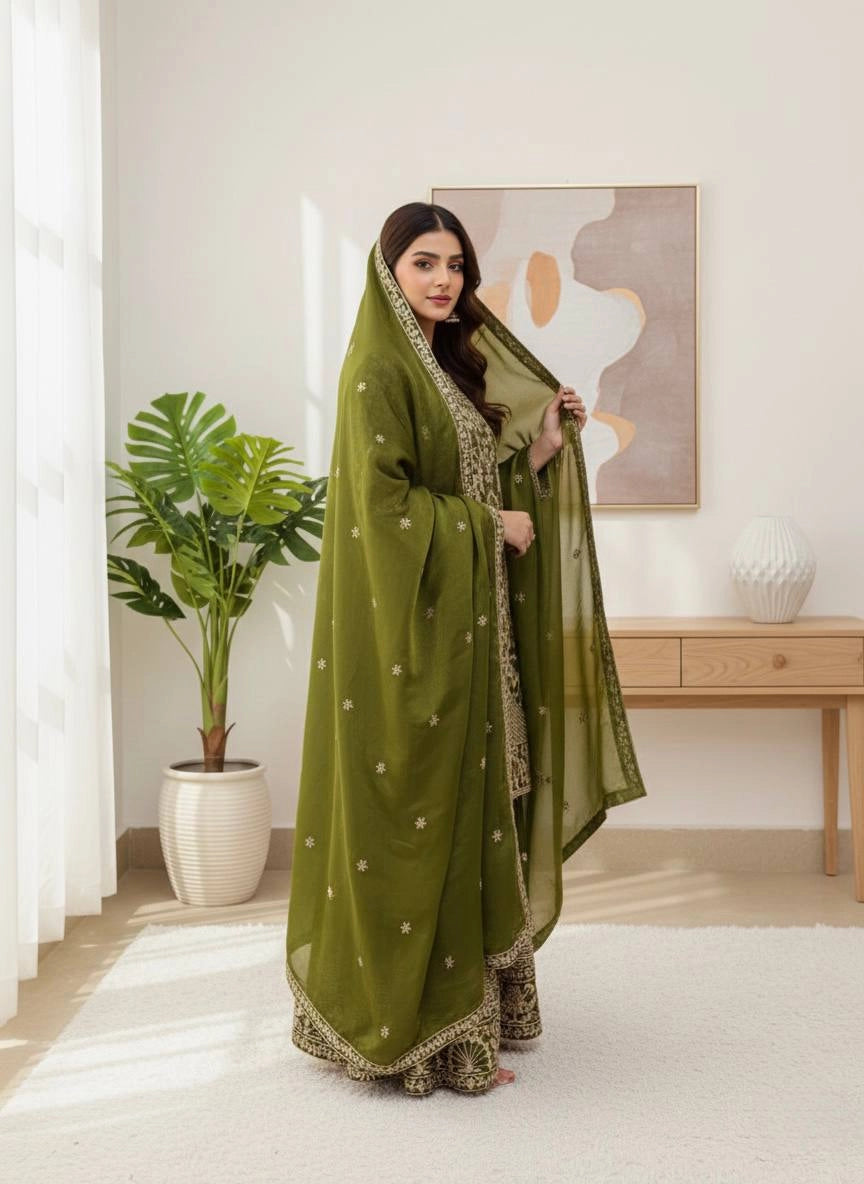 PREMIUM HEAVY EMBROIDERED SHARARA SUIT WITH DUPATTA | FESTIVE & WEDDING WEAR | GEELAN FASHION SURAT