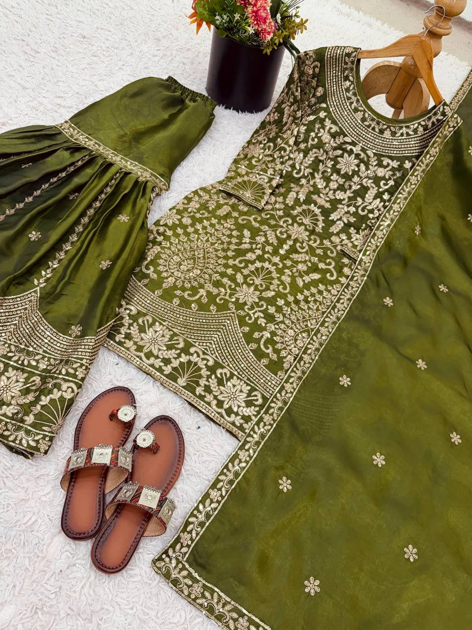PREMIUM HEAVY EMBROIDERED SHARARA SUIT WITH DUPATTA | FESTIVE & WEDDING WEAR | GEELAN FASHION SURAT