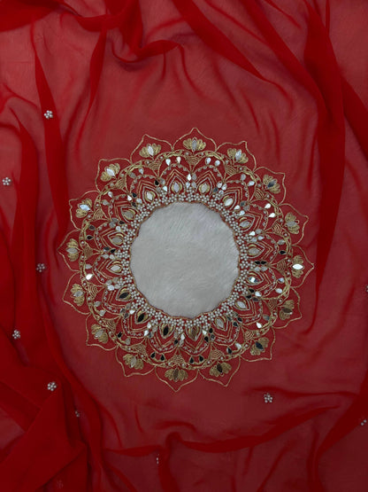 EXCLUSIVE READYMADE 2 STYLES HAND WORKED DRAPE SAREE ON FAUX GEORGETTE FABRIC WITH STITCHED BLOUSE