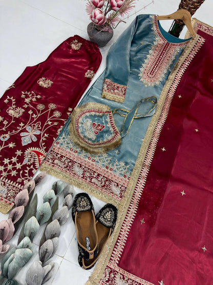 DESIGNER GMY SILK COLLECTION WITH PURSE WHOLESALE RATE AT GEELAN FASHION SURAT