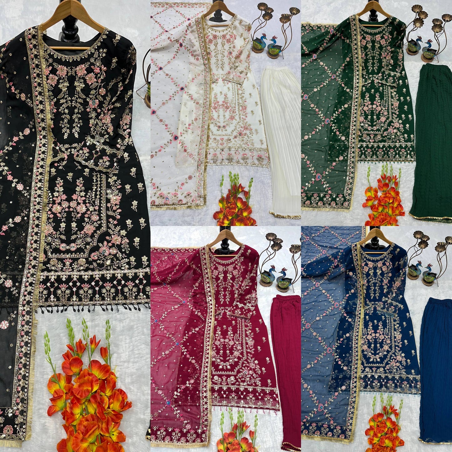 PARTY WEAR SUPER HIT COLLECTION NEW PAKISTANI SUITS WHOLESALE RATE AT GEELAN FASHION SURAT