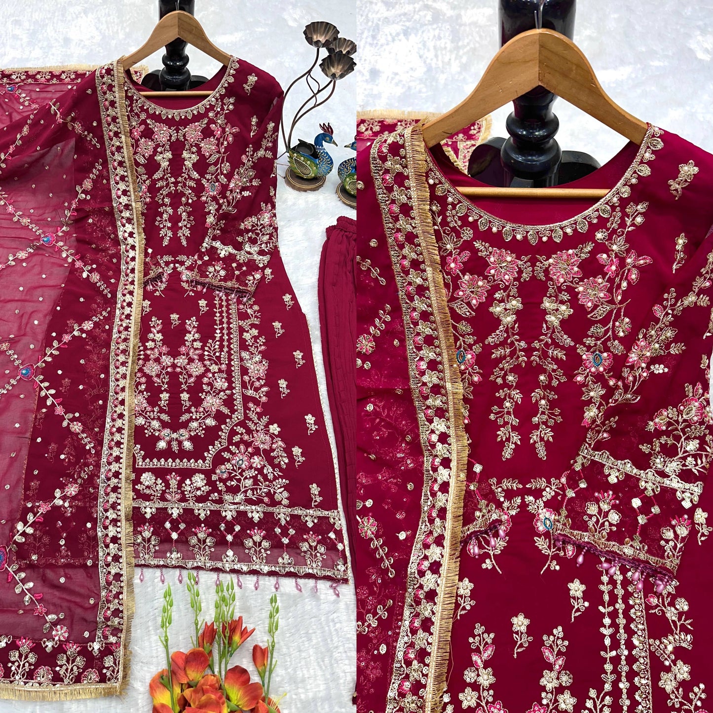 PARTY WEAR SUPER HIT COLLECTION NEW PAKISTANI SUITS WHOLESALE RATE AT GEELAN FASHION SURAT