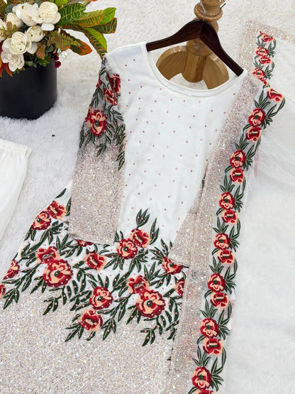 PARTY WEAR SHARARA GHARARA WHOLESALE SUIT AT GEELAN FASHION SURAT WEDDING GHARARA SUIT