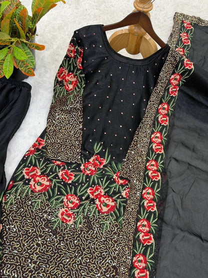 PARTY WEAR SHARARA GHARARA WHOLESALE SUIT AT GEELAN FASHION SURAT WEDDING GHARARA SUIT