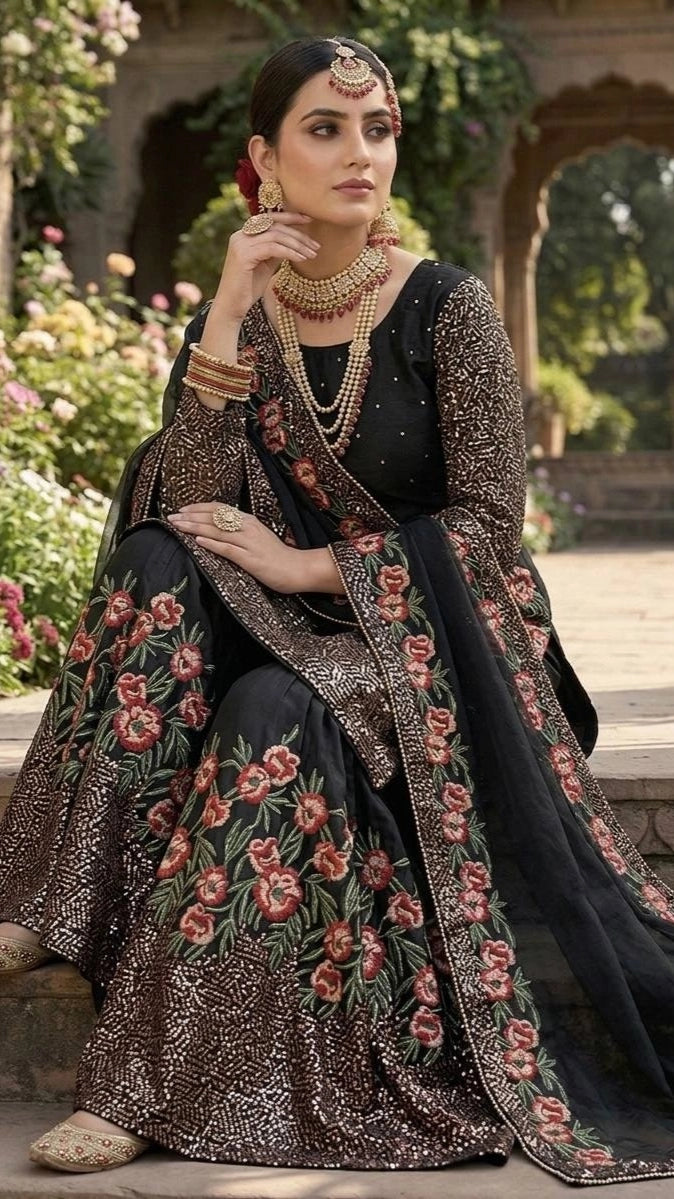 PARTY WEAR SHARARA GHARARA WHOLESALE SUIT AT GEELAN FASHION SURAT WEDDING GHARARA SUIT