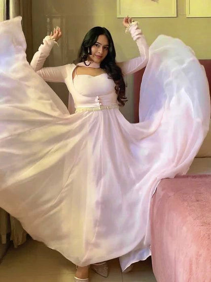 NEW ARRIVAL MAXI ANARKALI SUIT VIRAL READY MADE COLLECTION WHOLESALE RATE AT GEELAN FASHION SURAT