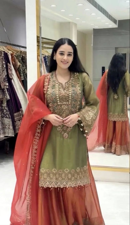 WEDDING SHARARA SUIT WHOLESALE GHARARA SUIT WHOLESALE AT GEELAN FASHION SURAT