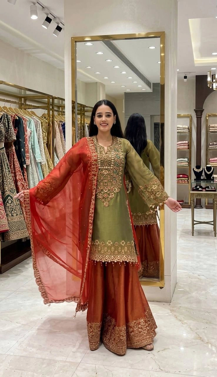 WEDDING SHARARA SUIT WHOLESALE GHARARA SUIT WHOLESALE AT GEELAN FASHION SURAT