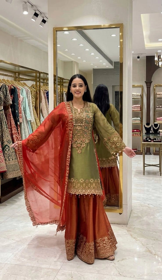 WEDDING SHARARA SUIT WHOLESALE GHARARA SUIT WHOLESALE AT GEELAN FASHION SURAT