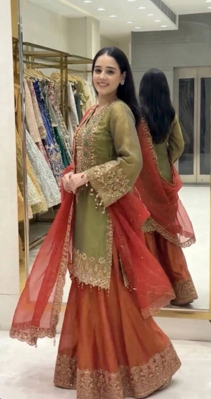 WEDDING SHARARA SUIT WHOLESALE GHARARA SUIT WHOLESALE AT GEELAN FASHION SURAT