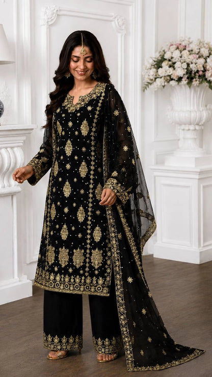 PRESENTING 3 PIECE STYLISH KURTI DUPATTA WITH BEAUTIFUL PLAZZO WHOLESALE PRICE AT GEELAN FASHION SURAT