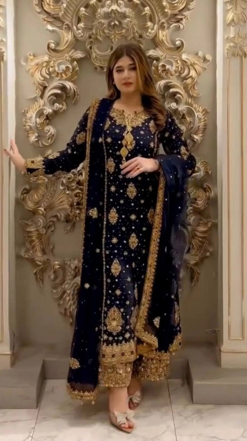 PRESENTING 3 PIECE STYLISH KURTI DUPATTA WITH BEAUTIFUL PLAZZO WHOLESALE PRICE AT GEELAN FASHION SURAT