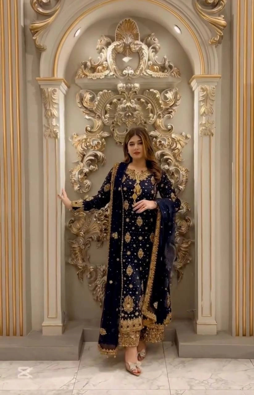 PRESENTING 3 PIECE STYLISH KURTI DUPATTA WITH BEAUTIFUL PLAZZO WHOLESALE PRICE AT GEELAN FASHION SURAT