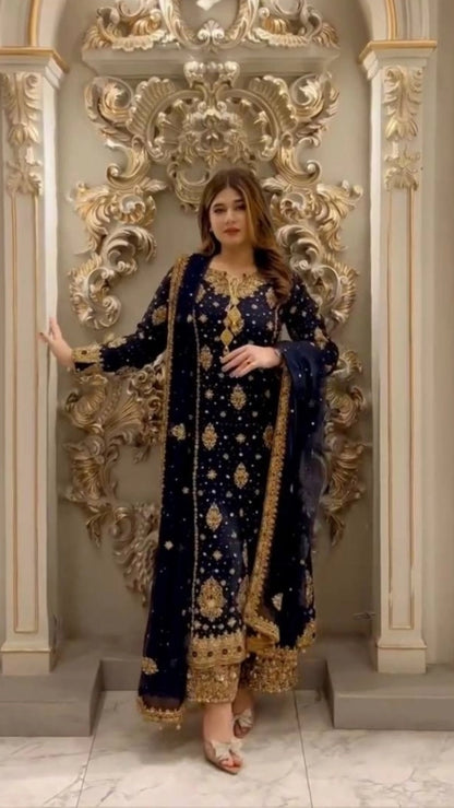 PRESENTING 3 PIECE STYLISH KURTI DUPATTA WITH BEAUTIFUL PLAZZO WHOLESALE PRICE AT GEELAN FASHION SURAT
