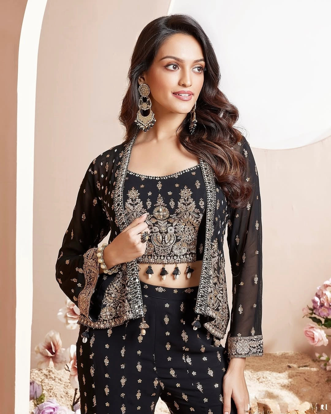 NEW PARTY WEAR KOTI BLOUSE SUIT SET WHOLESALE RATE AT GEELAN FASHION SURAT