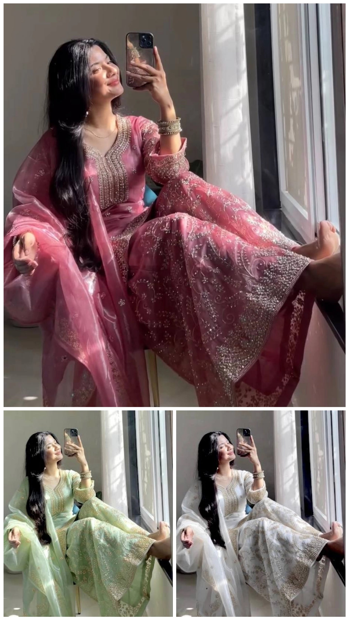 PREMIUM ORGANZA EMBROIDERY SUIT – NEW COLLECTION | WHOLESALE RATE AT GEELAN FASHION SURAT