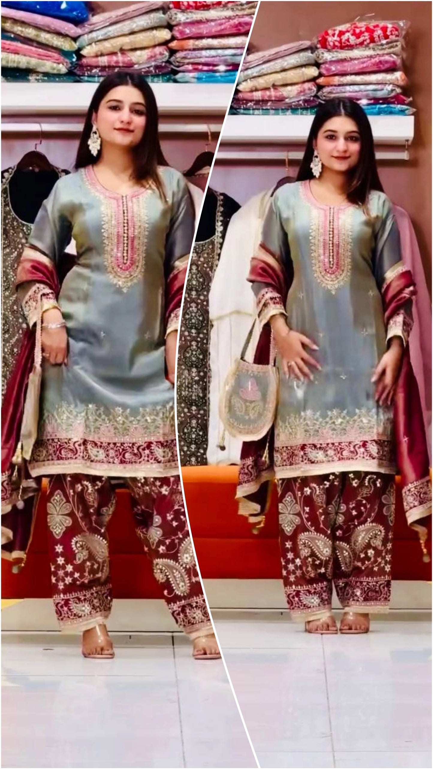 DESIGNER GMY SILK COLLECTION WITH PURSE WHOLESALE RATE AT GEELAN FASHION SURAT