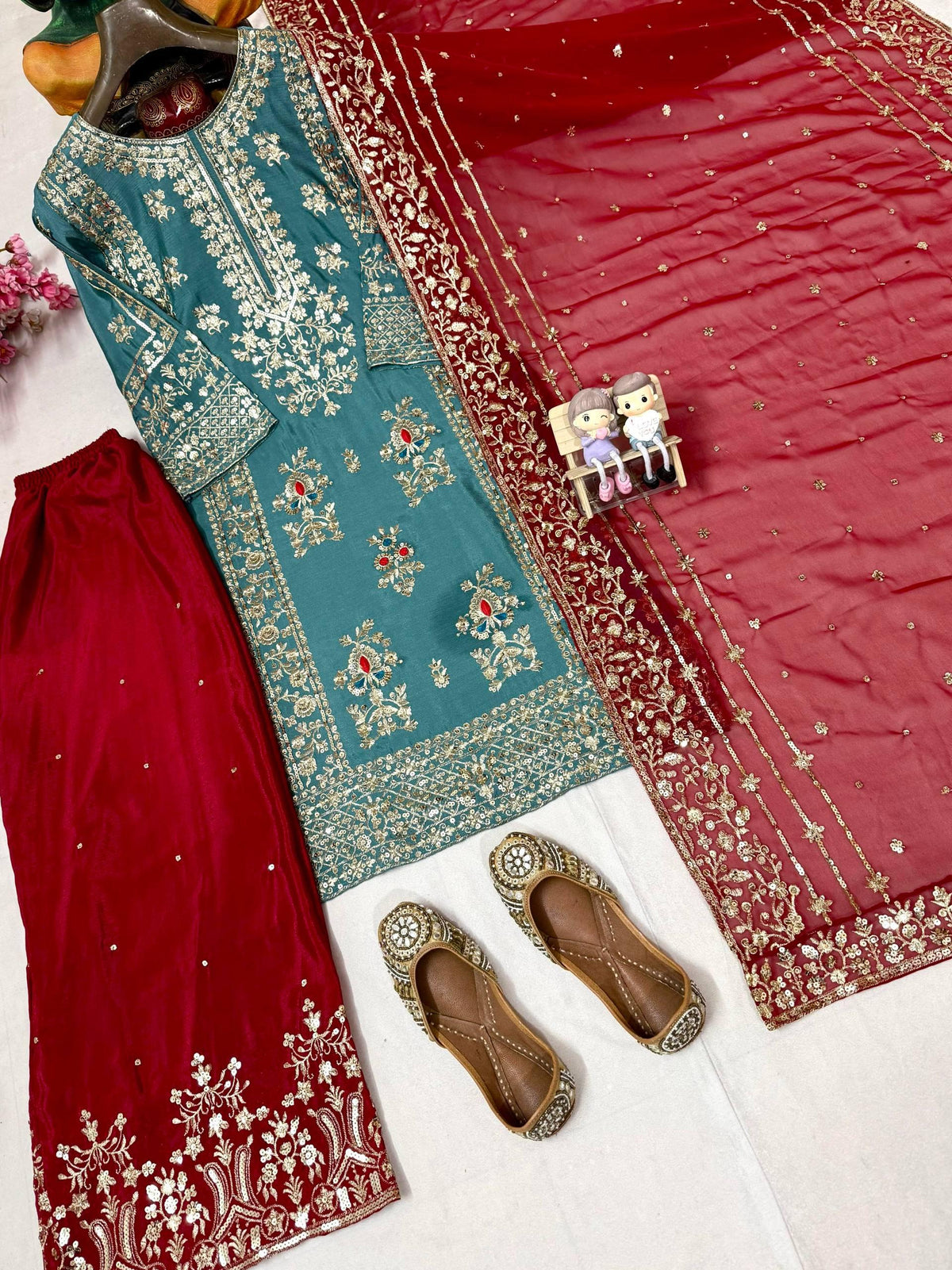 ENHANCE THE BEAUTY OF YOUR WARDROBE WITH THIS NEWLY LAUNCHED KURTI & PLAZZO SET WHOLESALE GEELAN FASHION SURAT