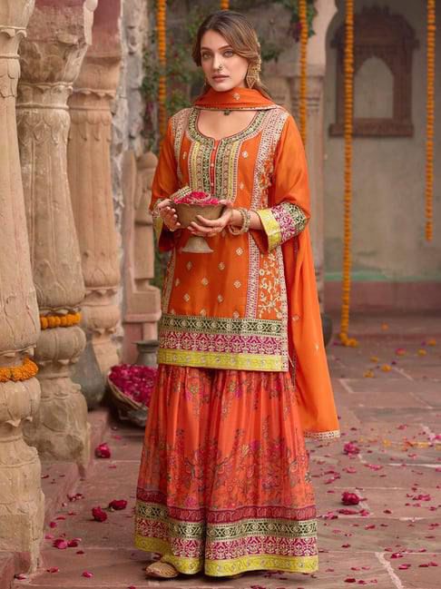 DESIGNER HEAVY PAKISHTANI SHARARA SUIT SET WHOLESALE GEELAN FASHION SURAT
