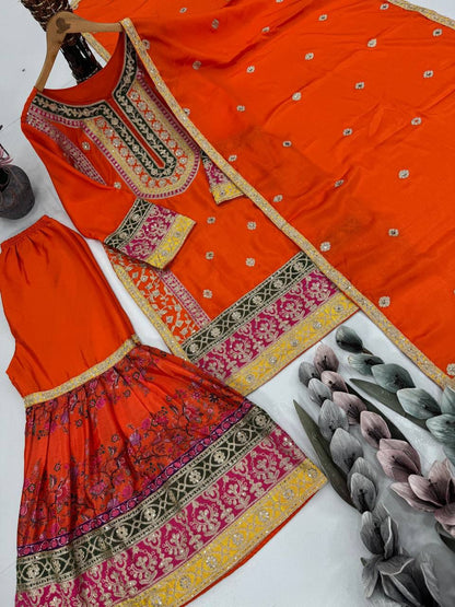 DESIGNER HEAVY PAKISHTANI SHARARA SUIT SET WHOLESALE GEELAN FASHION SURAT