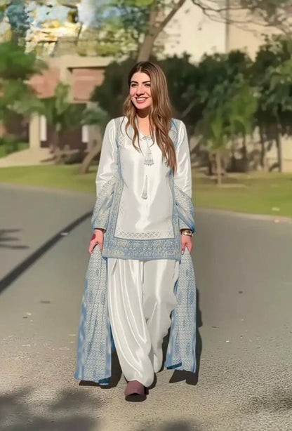 DESIGNER  HEAVY EMBROIDERY CODING SEQUENCE WORK 3 PIS SUIT SET WHOLESALE GEELAN FASHION SURAT