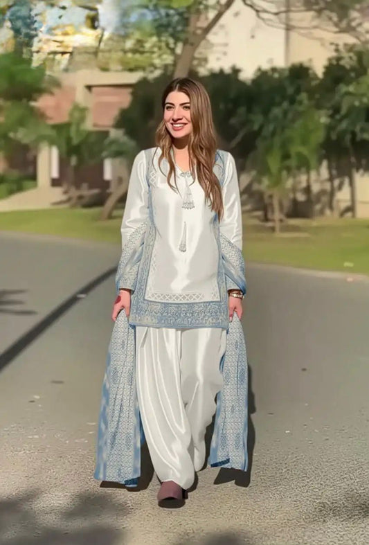 DESIGNER  HEAVY EMBROIDERY CODING SEQUENCE WORK 3 PIS SUIT SET WHOLESALE GEELAN FASHION SURAT