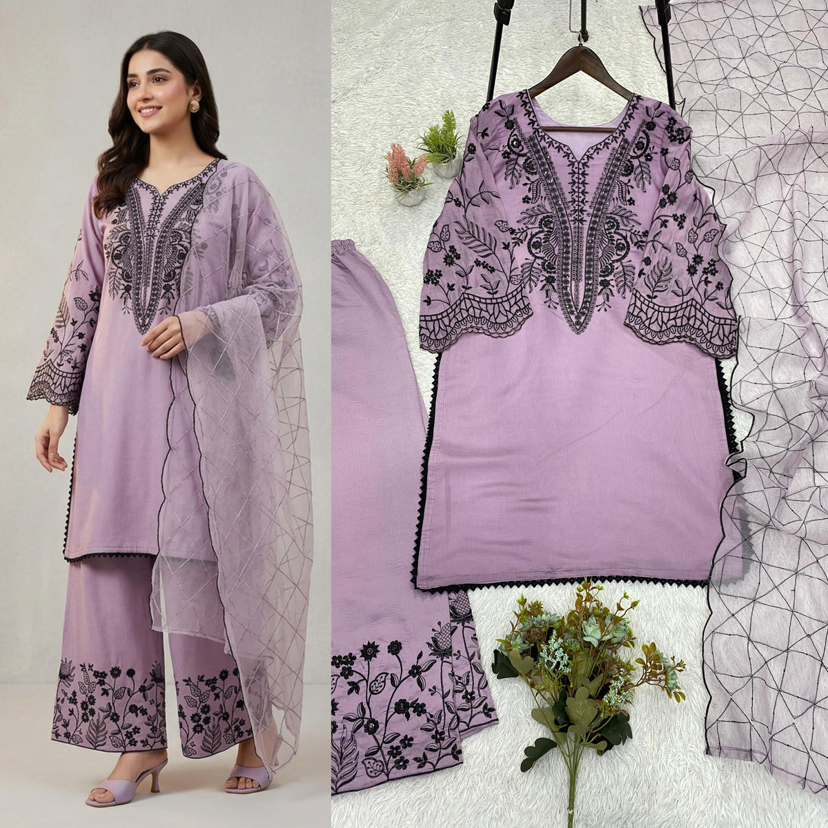 THIS FESTIVAL SEASON WEAR OUR BEAUTIFUL SEQUENCE EMBROIDERED TOP , PLAZZO  WITH DUPATTA WHOLESALE GEELAN FASHION SURAT