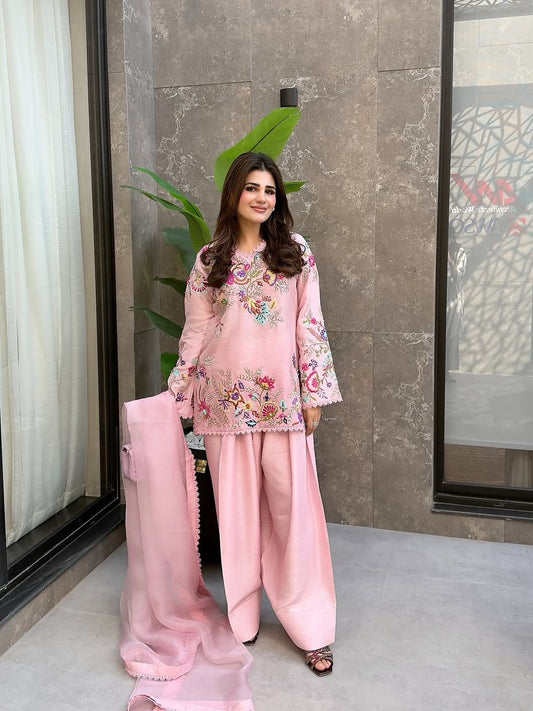 THIS FESTIVAL SEASON, TRY OUR DESIGNER EMBROIDERED FARSI SALWAAR SUIT WITH DUPATTA WHOLESALE GEELAN FASHION SURAT
