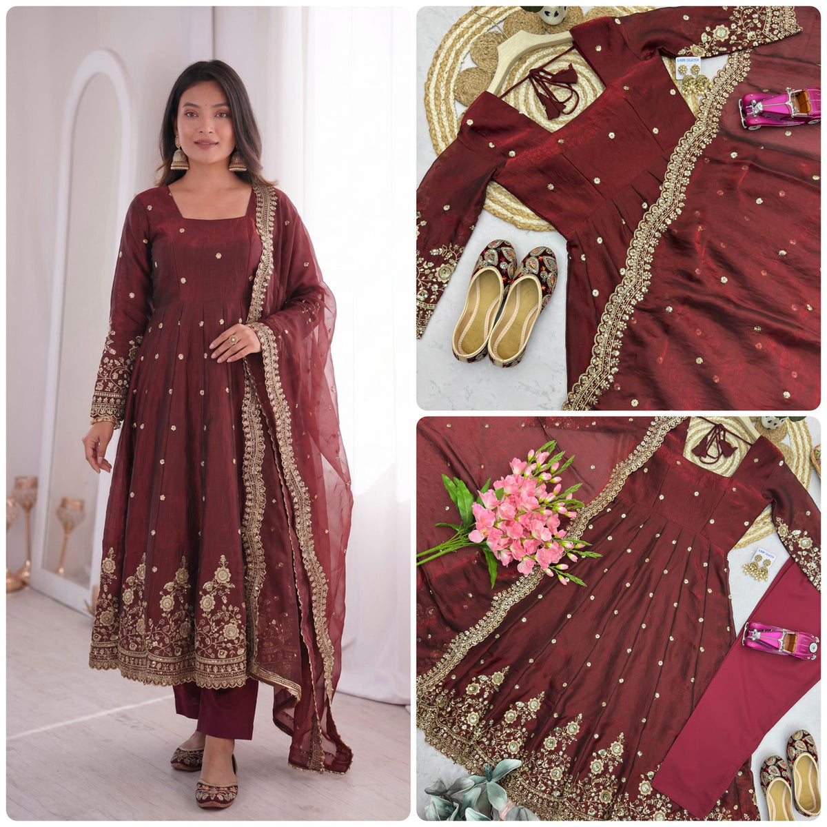 DESIGNER PARTY WEAR LOOK COLLECTION WHOLESALE GEELAN FASHION SURAT