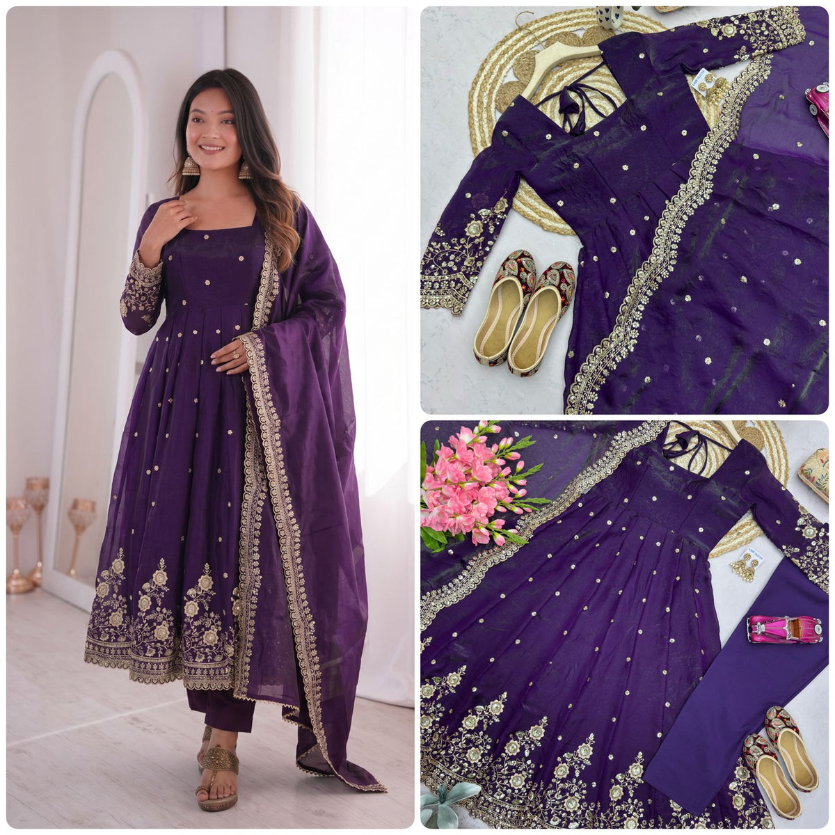 DESIGNER PARTY WEAR LOOK COLLECTION WHOLESALE GEELAN FASHION SURAT