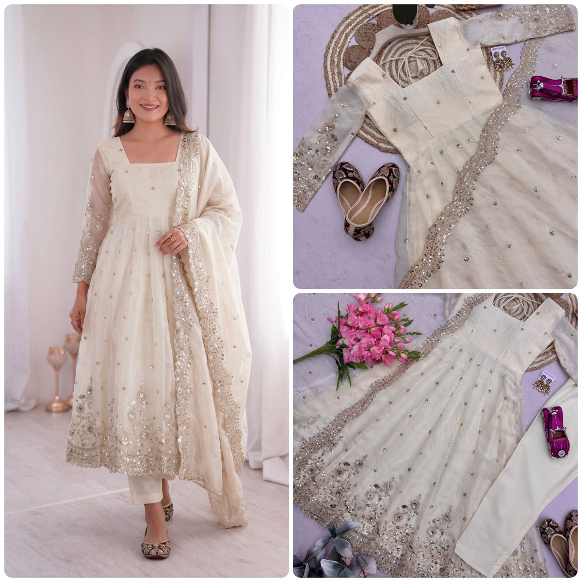DESIGNER PARTY WEAR LOOK COLLECTION WHOLESALE GEELAN FASHION SURAT