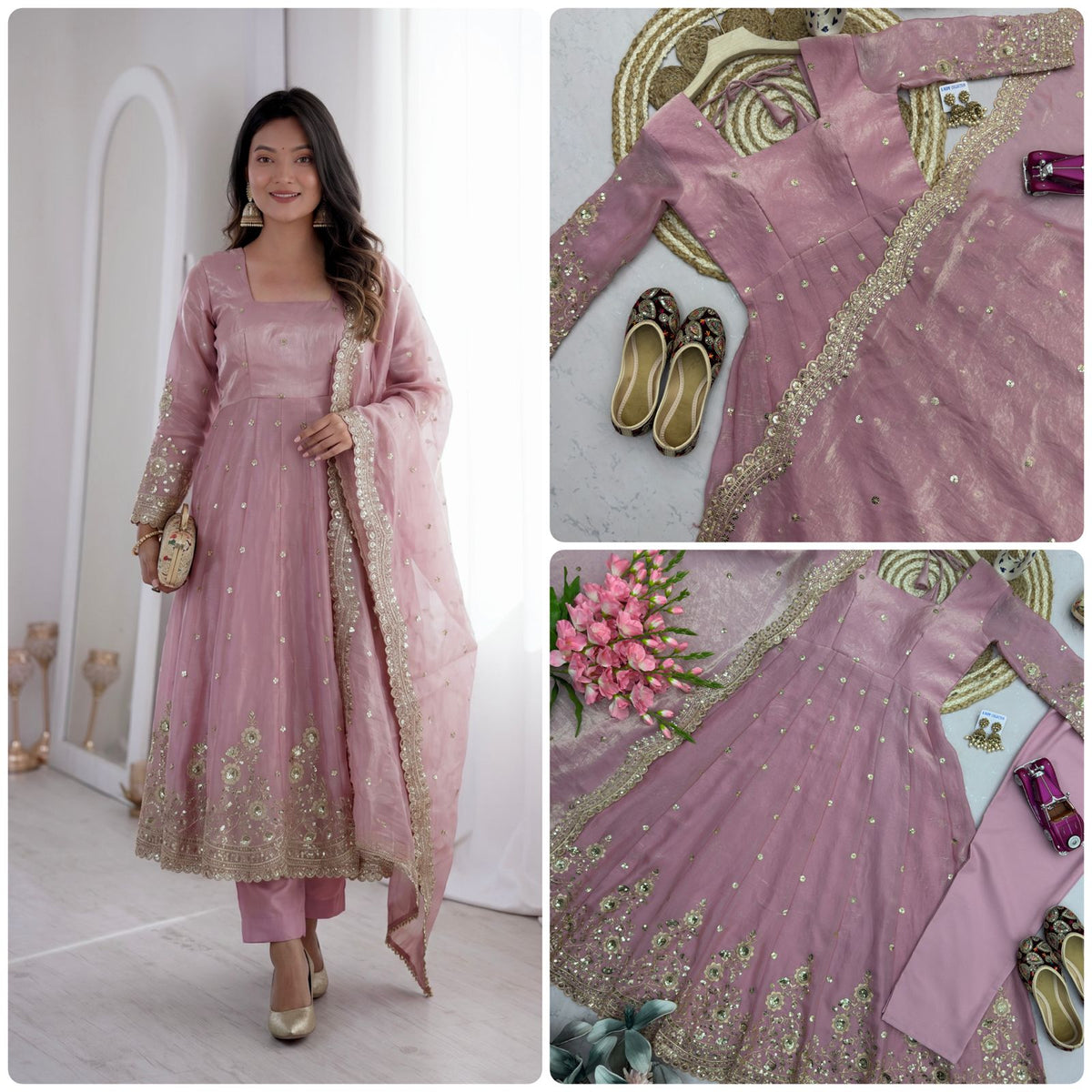 DESIGNER PARTY WEAR LOOK COLLECTION WHOLESALE GEELAN FASHION SURAT