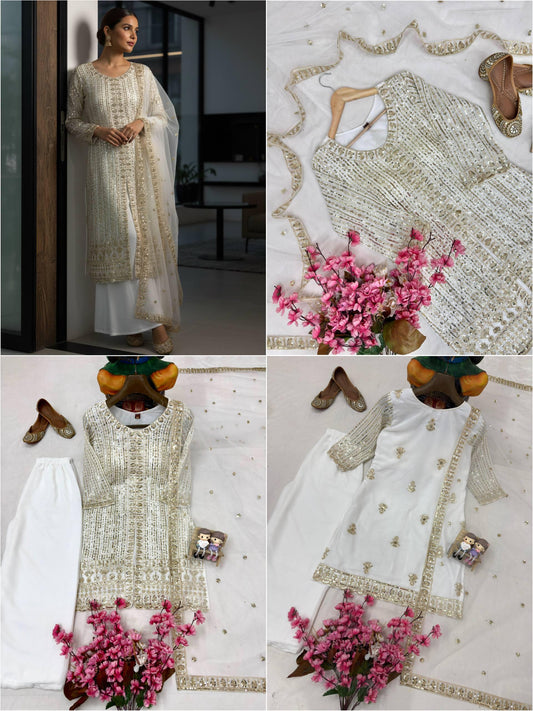 ENHANCE THE BEAUTY OF YOUR WARDROBE WITH THIS NEWLY LAUNCHED KURTI & PLAZZO SET WHOLESALE GEELAN FASHION SURAT