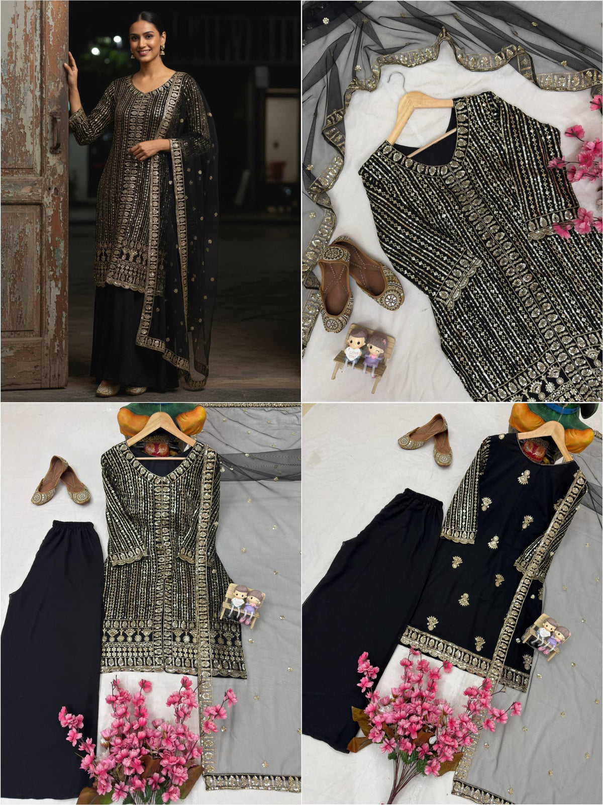 ENHANCE THE BEAUTY OF YOUR WARDROBE WITH THIS NEWLY LAUNCHED KURTI & PLAZZO SET WHOLESALE GEELAN FASHION SURAT
