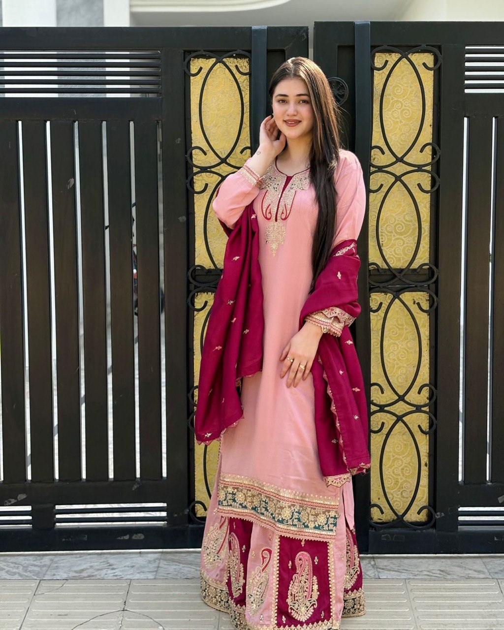 NEW DESIGNER PARTY TOP PALLAZO & DUPATTA SE WHOLESALE GEELAN FASHION SURAT