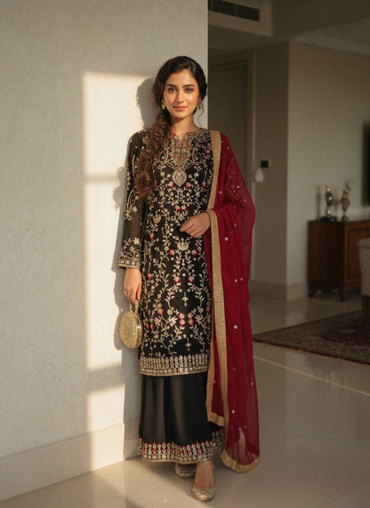 ENHANCE THE BEAUTY OF YOUR WARDROBE WITH THIS NEWLY LAUNCHED KURTI & PLAZZO SET8 WHOLESALE GEELAN FASHION SURAT