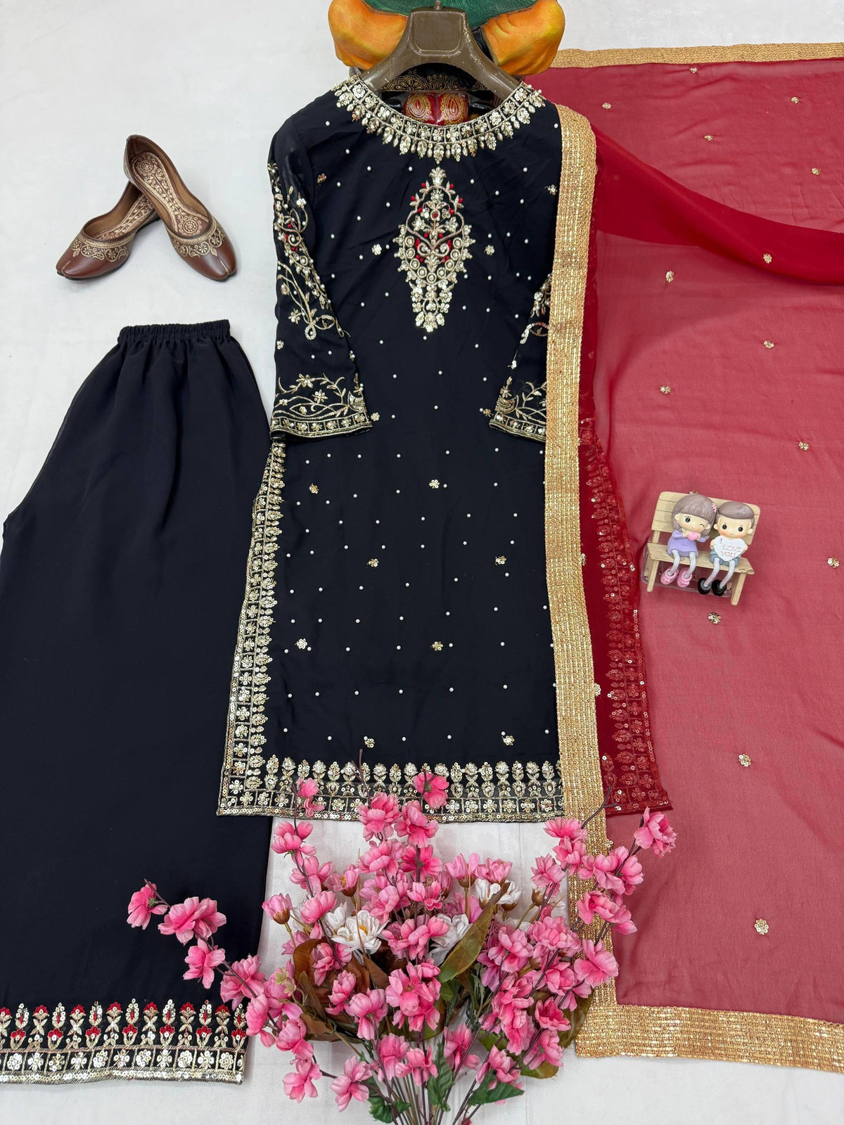 ENHANCE THE BEAUTY OF YOUR WARDROBE WITH THIS NEWLY LAUNCHED KURTI & PLAZZO SET8 WHOLESALE GEELAN FASHION SURAT