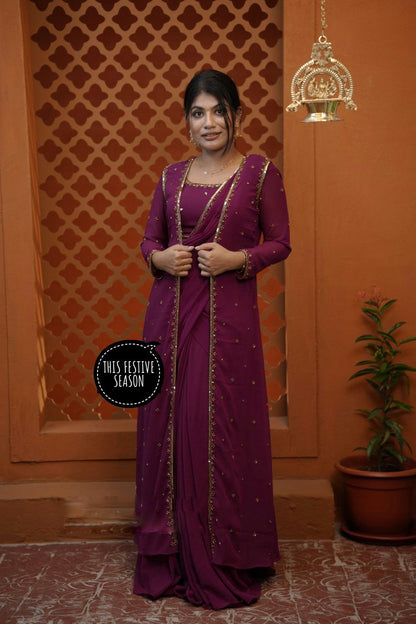 WE ARE LAUNCHING NEW SUPERHIT TRENDING FAUX GEORGETTE FABRIC 4 PIECE SET LEHENGA,BLOUSE,KOTI,DUPATTA WITH EMBROIDERY WORK WHOLESALE GEELAN FASHION SURAT