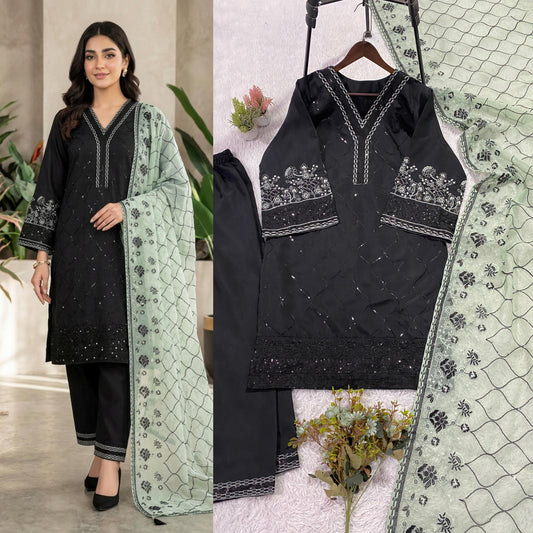 THIS WEDDING SEASON WEAR OUR BEAUTIFUL SEQUENCE EMBROIDERED TOP , PLAZZO WITH DUPATTA IN 3 BEAUTIFUL COLOURS WHOLESALE GEELAN FASHION SURAT