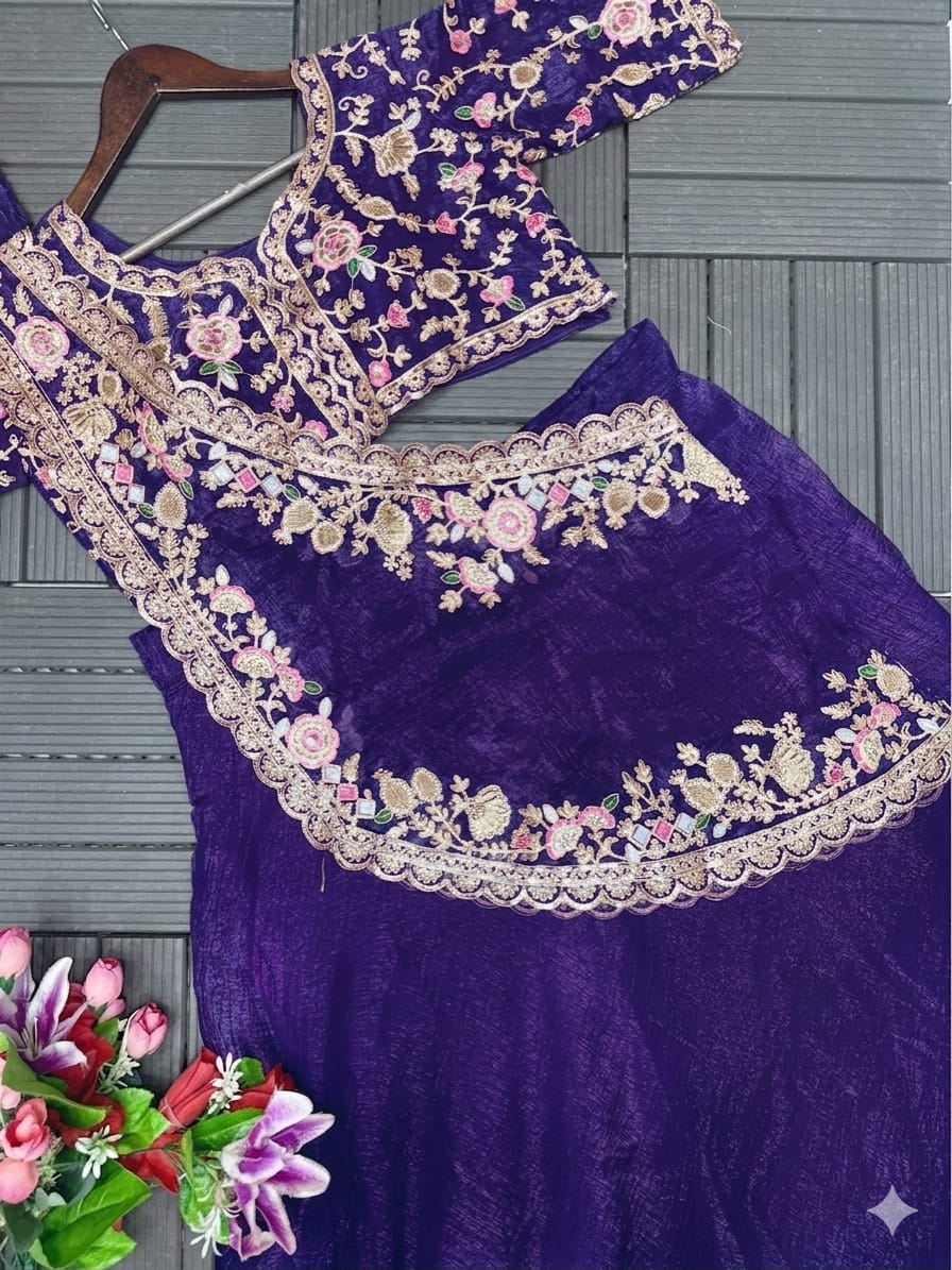 EMBROIDERY WORK LEHENGA CHOLI WHOLESALE GEELAN FASHION SURAT