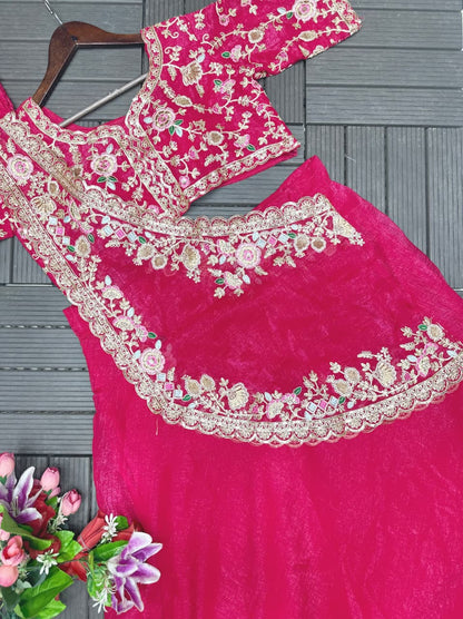 EMBROIDERY WORK LEHENGA CHOLI WHOLESALE GEELAN FASHION SURAT