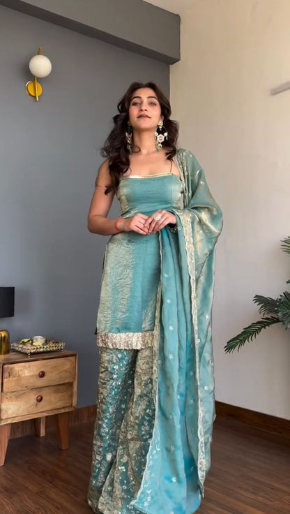 STEP INTO EFFORTLESS CHARM WITH OUR EXCLUSIVE 3-PIECE SET – CRAFTED FOR COMFORT, STITCHED WITH GRACE WHOLESALE GEELAN FASHION SURAT