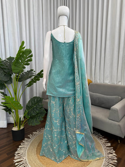 STEP INTO EFFORTLESS CHARM WITH OUR EXCLUSIVE 3-PIECE SET – CRAFTED FOR COMFORT, STITCHED WITH GRACE WHOLESALE GEELAN FASHION SURAT