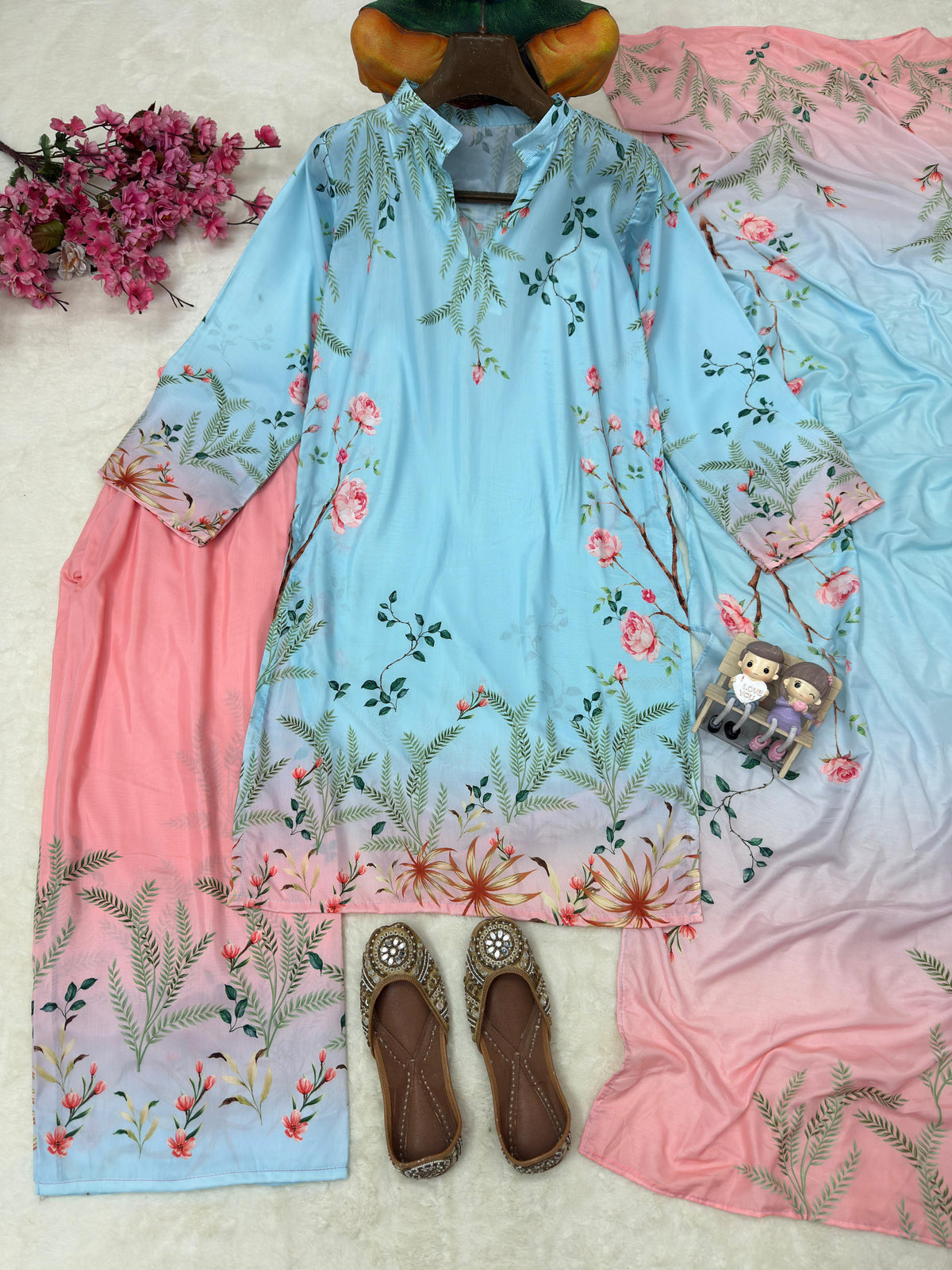 ENHANCE THE BEAUTY OF YOUR WARDROBE WITH THIS NEWLY LAUNCHED 3 PIECE CORDSET WHOLESALE GEELAN FASHION SURAT