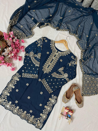 ENHANCE THE BEAUTY OF YOUR WARDROBE WITH THIS NEWLY LAUNCHED KURTI-PANT SET WHOLESALE GEELAN FASHION SURAT