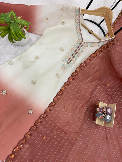 NEW LAUNCHING 3 PIECES KURTI, PLAZZO & DUPATTA WITH ORIGINAL BEADS CUT DANA WORK WHOLESALE GEELAN FASHION SURAT