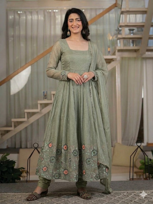 ANARKALI SUIT IN NEW FANCY STYLE WHOLESALE GEELAN FASHION SURAT