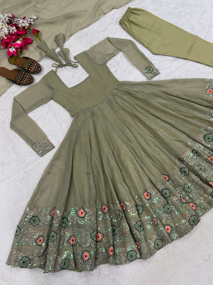 ANARKALI SUIT IN NEW FANCY STYLE WHOLESALE GEELAN FASHION SURAT