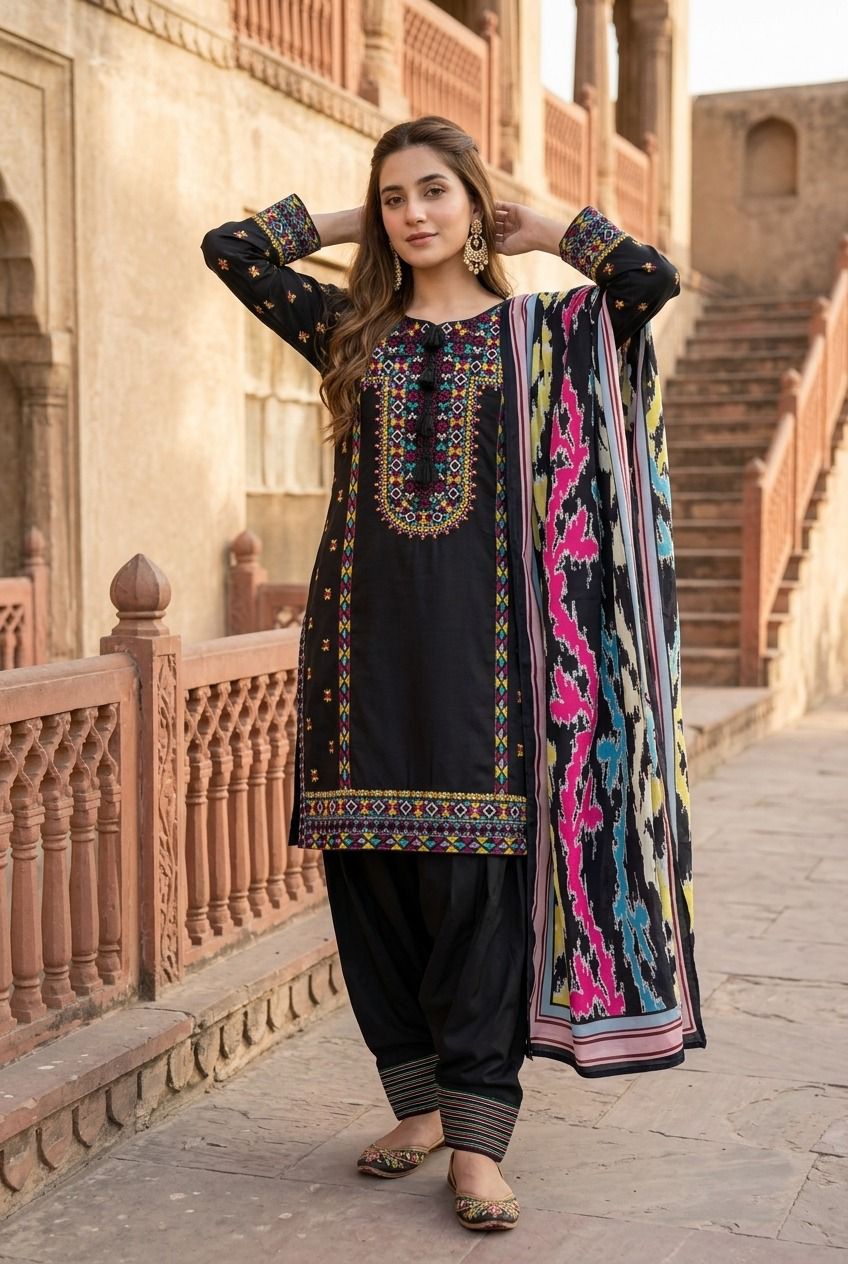 NEW DESIGNER HEAVY NATURAL SILK TOP PLAZZO & DUPATTA SET WHOLESALE GEELAN FASHION SURAT